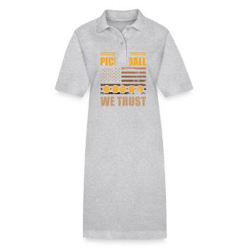 Pickleball USA Flag Paddleball Sportsman Team - Robe polo bio PAIGER Stanley/Stella Femme - gris chiné - Devant