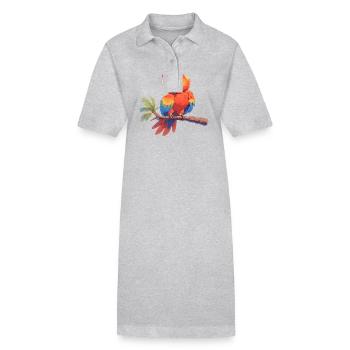 Aras Ara - Stanley/Stella Frauen Bio-Polokleid PAIGER - Grau meliert - Vorne