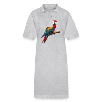 Aras Ara - Stanley/Stella Frauen Bio-Polokleid PAIGER - Grau meliert - Vorne