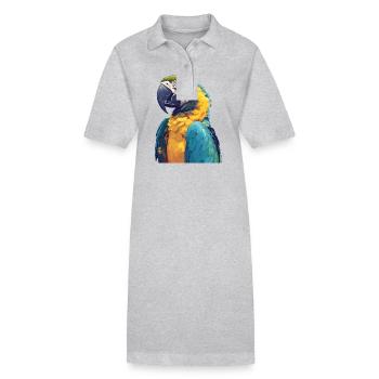 Aras Ara - Stanley/Stella Frauen Bio-Polokleid PAIGER - Grau meliert - Vorne