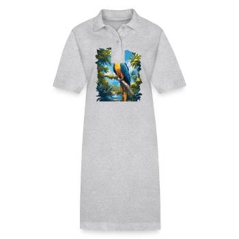 Aras Ara - Stanley/Stella Frauen Bio-Polokleid PAIGER - Grau meliert - Vorne