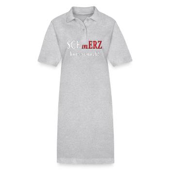 SCHMERZ kommt noch! - Stanley/Stella Frauen Bio-Polokleid PAIGER - Grau meliert - Vorne
