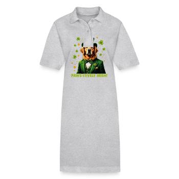 Paws-itively irlandais - Robe polo bio PAIGER Stanley/Stella Femme - gris chiné - Devant
