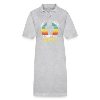 Antiracisme Diversité, justice et égalité - Robe polo bio PAIGER Stanley/Stella Femme - gris chiné - Devant