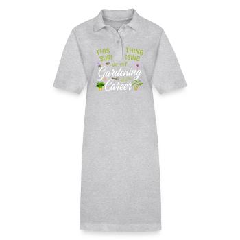 Plant Lover Gardening This Job - Stanley/Stella Frauen Bio-Polokleid PAIGER - Grau meliert - Vorne