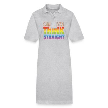 Pride LGBTQ Pride Regenbogen Pride Gay Pride Lgbtq - Stanley/Stella Frauen Bio-Polokleid PAIGER - Grau meliert - Vorne
