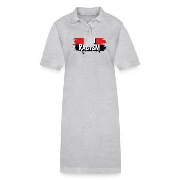 Antiracisme, égalité et diversité - Robe polo bio PAIGER Stanley/Stella Femme - gris chiné - Devant