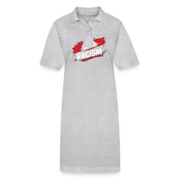 Antiracisme, égalité et diversité - Robe polo bio PAIGER Stanley/Stella Femme - gris chiné - Devant