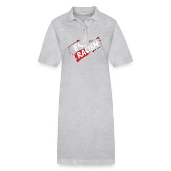 Antiracisme, égalité et diversité - Robe polo bio PAIGER Stanley/Stella Femme - gris chiné - Devant