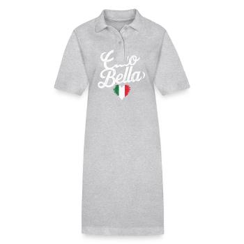 Ciao Bella - Stanley/Stella Frauen Bio-Polokleid PAIGER - Grau meliert - Vorne