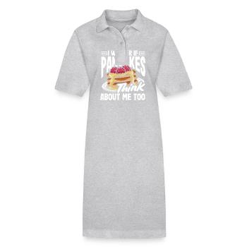 Denken Pfannkuchen Auch An Mich - Stanley/Stella Frauen Bio-Polokleid PAIGER - Grau meliert - Vorne
