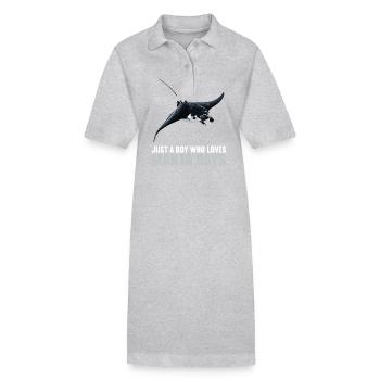 Raies manta Raies manta - Robe polo bio PAIGER Stanley/Stella Femme - gris chiné - Devant