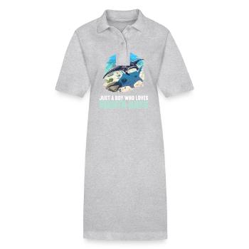 Raies manta Raies manta - Robe polo bio PAIGER Stanley/Stella Femme - gris chiné - Devant