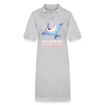 Raies manta Raies manta - Robe polo bio PAIGER Stanley/Stella Femme - gris chiné - Devant