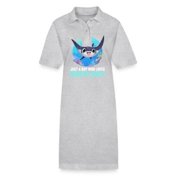 Raies manta Raies manta - Robe polo bio PAIGER Stanley/Stella Femme - gris chiné - Devant