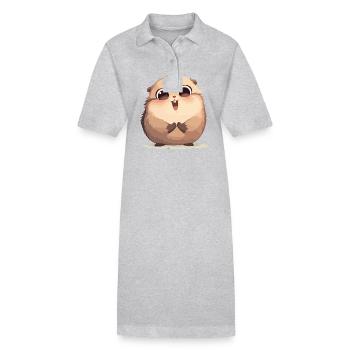 Marmottes Marmottes - Robe polo bio PAIGER Stanley/Stella Femme - gris chiné - Devant