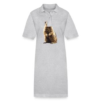 Marmottes Marmottes - Robe polo bio PAIGER Stanley/Stella Femme - gris chiné - Devant