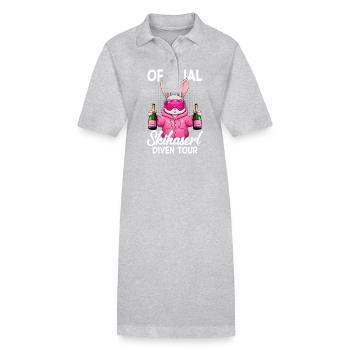 Official Skihaserl Diven Tour - Stanley/Stella PAIGER Organic Women’s Polo Dress - heather grey - Front