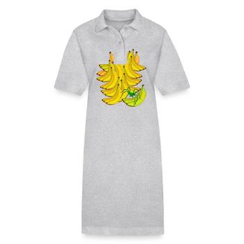 Banane Banane Fruit Exotique Spider - Robe polo bio PAIGER Stanley/Stella Femme - gris chiné - Devant