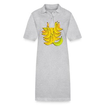 Banane Banane Fruit Fruit Exotique - Robe polo bio PAIGER Stanley/Stella Femme - gris chiné - Devant