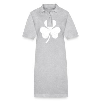 Trèfle blanc - Robe polo bio PAIGER Stanley/Stella Femme - gris chiné - Devant