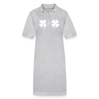 Shamrock Boobs Seins Irlandais - Robe polo bio PAIGER Stanley/Stella Femme - gris chiné - Devant