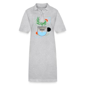 Culture hydroponique - Robe polo bio PAIGER Stanley/Stella Femme - gris chiné - Devant