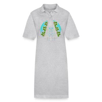 Culture hydroponique - Robe polo bio PAIGER Stanley/Stella Femme - gris chiné - Devant