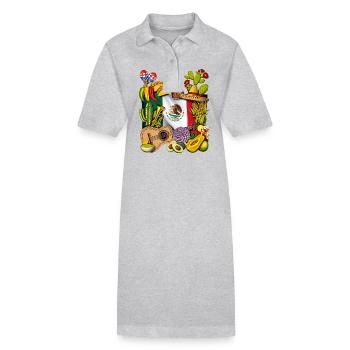 Mexikanisches Erbe - Stanley/Stella Frauen Bio-Polokleid PAIGER - Grau meliert - Vorne