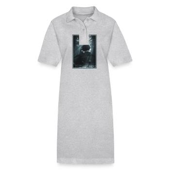 Grands requins blancs Grand requin blanc - Robe polo bio PAIGER Stanley/Stella Femme - gris chiné - Devant