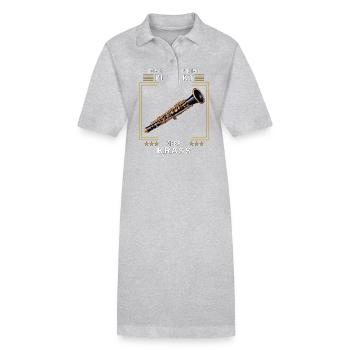 NICHT PERFEKT ABER KRASS KLARINETTE - Stanley/Stella Frauen Bio-Polokleid PAIGER - Grau meliert - Vorne