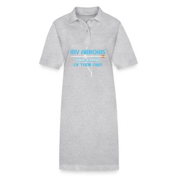 Bogenschießen Bogenschütze - Stanley/Stella Frauen Bio-Polokleid PAIGER - Grau meliert - Vorne