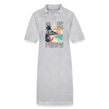 Girls Trip Miami 2026 - Stanley/Stella Frauen Bio-Polokleid PAIGER - Grau meliert - Vorne