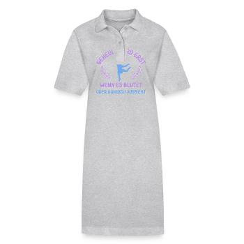 Turnen Mädchen Gymnastik Turnanzug Turnerin - Stanley/Stella Frauen Bio-Polokleid PAIGER - Grau meliert - Vorne
