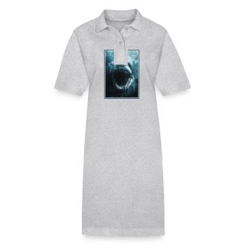 Requins Requin - Robe polo bio PAIGER Stanley/Stella Femme - gris chiné - Devant
