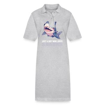 Requins Requin - Robe polo bio PAIGER Stanley/Stella Femme - gris chiné - Devant