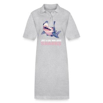 Requins Requin - Robe polo bio PAIGER Stanley/Stella Femme - gris chiné - Devant