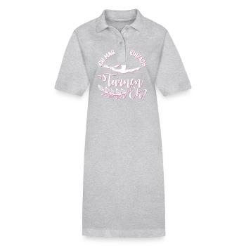 Turnen Mädchen Gymnastik Turnanzug Turnerin - Stanley/Stella Frauen Bio-Polokleid PAIGER - Grau meliert - Vorne