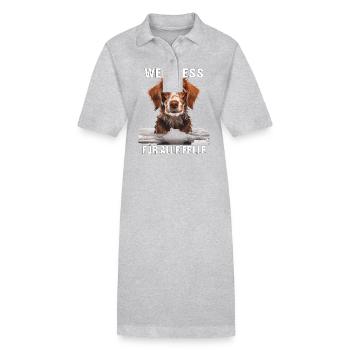 HUND WELLNESS FÜR ALLE FELLE - Stanley/Stella Frauen Bio-Polokleid PAIGER - Grau meliert - Vorne