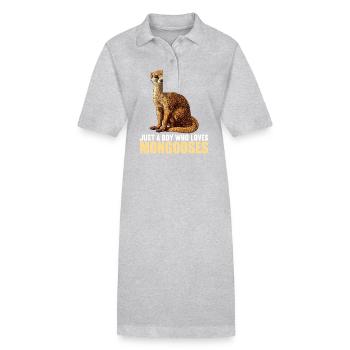 La mangouste de mangouste - Robe polo bio PAIGER Stanley/Stella Femme - gris chiné - Devant