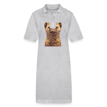 La mangouste de mangouste - Robe polo bio PAIGER Stanley/Stella Femme - gris chiné - Devant