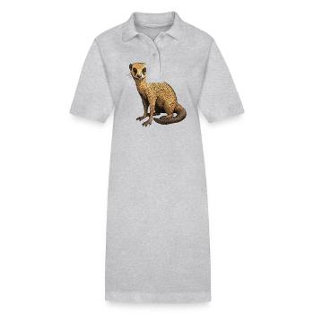 La mangouste de mangouste - Robe polo bio PAIGER Stanley/Stella Femme - gris chiné - Devant