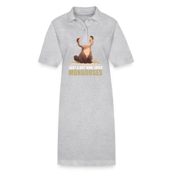 La mangouste de mangouste - Robe polo bio PAIGER Stanley/Stella Femme - gris chiné - Devant