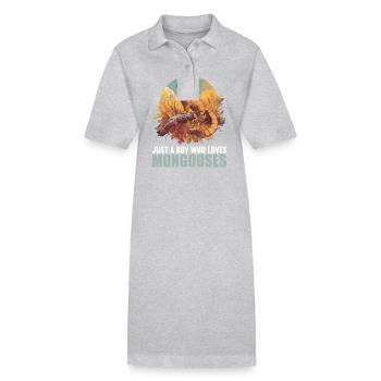 La mangouste de mangouste - Robe polo bio PAIGER Stanley/Stella Femme - gris chiné - Devant