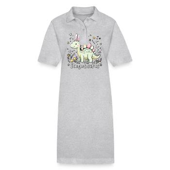 Stegosaurus - Stanley/Stella Frauen Bio-Polokleid PAIGER - Grau meliert - Vorne