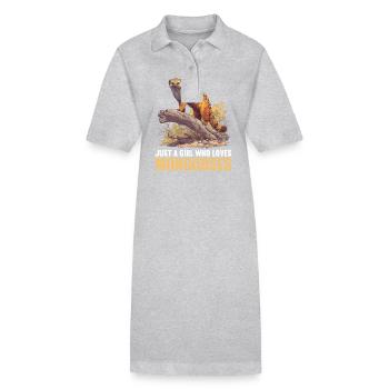 La mangouste de mangouste - Robe polo bio PAIGER Stanley/Stella Femme - gris chiné - Devant
