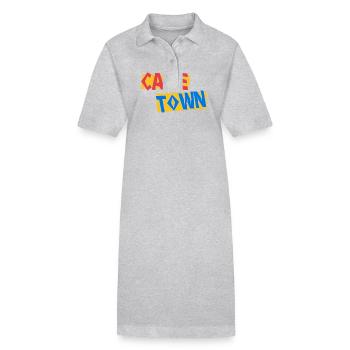 Conception de lettrage Cave Town pour les fans et - Robe polo bio PAIGER Stanley/Stella Femme - gris chiné - Devant