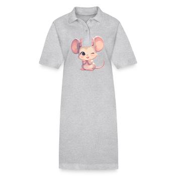 Mäuse Maus - Stanley/Stella Frauen Bio-Polokleid PAIGER - Grau meliert - Vorne