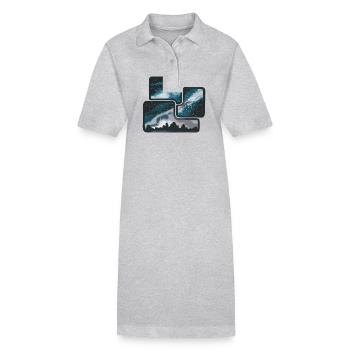 Galaxie Universum Landschaft: Ein Traum für - Stanley/Stella Frauen Bio-Polokleid PAIGER - Grau meliert - Vorne