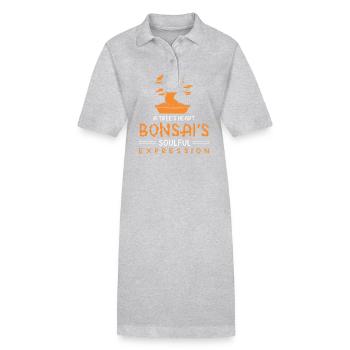Bonsai Tree - Stanley/Stella Frauen Bio-Polokleid PAIGER - Grau meliert - Vorne